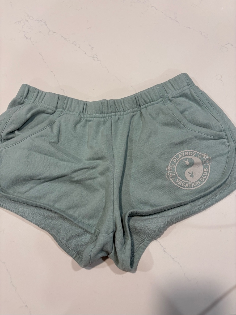 WMNS Playboy By PACSUN Teal Athletic Lounge Shorts Sz Medium